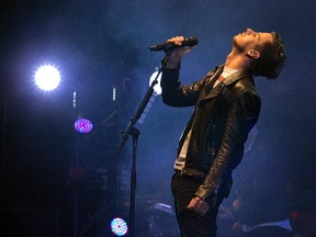 Lead singer Mark Foster of Foster The People on stage as the annual Ottawa Folk Festival kicks off Wednesday evening at Hog's Back Park.