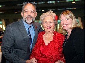 Mark Fuller with his mother, Jeanne Fuller, and wife, Diana, on Monday, Sept. 8, 2014, at the family-owned Loch March golf course and country club for the 8th annual charity golf tournament, named after Jeanne Fuller, in support of women's heart health.