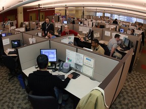 The Dell call centre in Ottawa was at the peak of its capacity when this photo was taken in 2007. But despite a provincial tax break of $11 million, it operated for only two years.