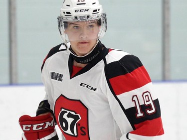 Travis Barron is showing the flair that made him the 67's No. 1 pick in the draft this past summer.
