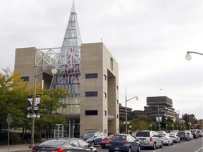 OTTAWA, ON: SEPTEMBER 19, 2011 -  The old Ottawa city hall is now named theJohn G. Diefenbaker building.  It is next to the Lester B. Pearson Building (R).  Photo Jean Levac, Ottawa Citizen) For Ottawa Citizen story by ???, CITY Assignment  105940