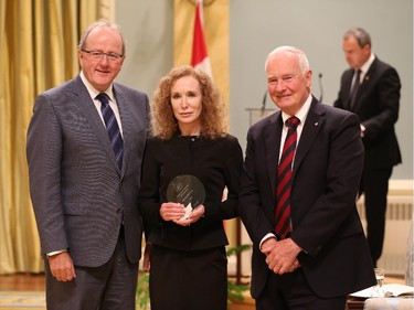 Pamela McCurry receives her 2014 Public Service Award of Excellence 2014 for Management Excellence. Pamela McCurry has led one of the most ambitious change agendas for the Public Service of Canada's legal service providers. In an era of widespread budgetary restrictions, Ms. McCurry showed courage and vision in reviewing the cost structure of Justice Canada's Aboriginal Affairs portfolio to ensure its long-term sustainability. She led her 800 employees through a comprehensive examination of the cost of their services based on solid business analysis. Because of Ms. McCurry's commitment and intelligent risk taking, Justice Canada achieved major savings without reducing the quality of services provided. Ms. McCurry is a true leader, known for her insight, calm deliberation and compassion for all.