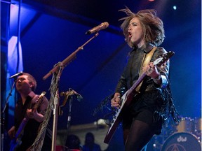 Serena Ryder on stage as the Ottawa Folk Festival continues for the second day at Hog's Back Park on Sept. 11, 2014.