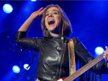 Serena Ryder on stage as Ottawa Folk Festival continues for the second day at Hog's Back Park.