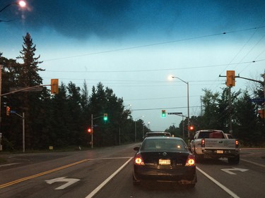 A late afternoon thunderstorm passed through the city on Friday, September 5, 2014.