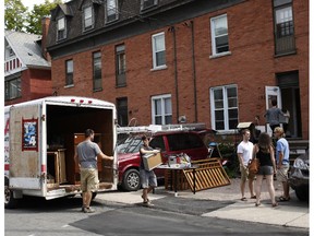 Students move into new houses and apartments in Sandy Hill before the fall term begins.