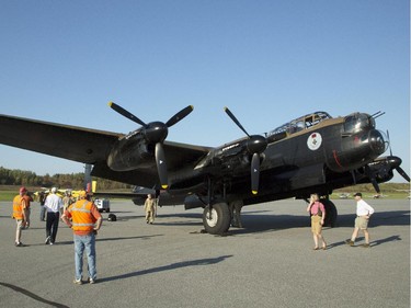 The Canadian Warplane Museum's Avro Lancaster sits at Vintage Wings of Canada at the Gatineau Airport, Sept. 27, 2014.