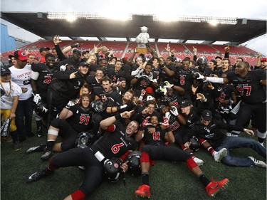 The Carleton Ravens overtook the University of Ottawa Gee-Gees with a touchdown in the last seconds of the game to win the annual Panda Game at TD Place on Sept. 20, 2014.