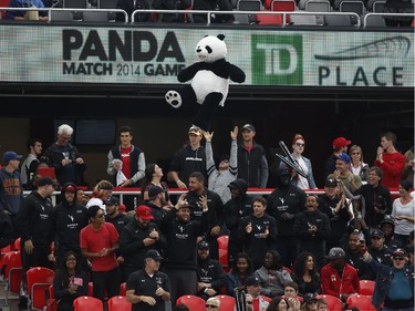 The University of Ottawa Gee-Gees and the Carleton Ravens in Panda Game action at TD Place on Sept. 20, 2014.
