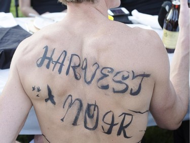 Trevor Stevenson took the minimalist approach to dressing up for the 2014 Harvest Noir picnic, Sept. 27, 2014.