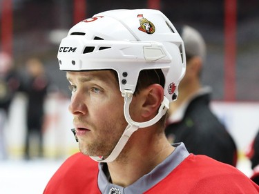 Zack Smith of the Ottawa Senators during morning skate at the Canadian Tire Centre.