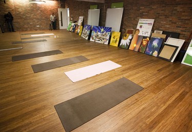 A dedicated yoga studio helps employees stay fit in the new Shopify offices at 150 Elgin St. in Ottawa Friday, October 17, 2014. (Darren Brown/Ottawa Citizen)