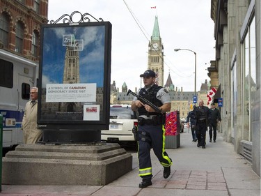 RCMP and Ottawa Police are searching for potential of other shooters after a shooter was reported to be shot dead Oct 22 by security at Parliament Hill. A soldier at the War Memorial Cenotaph was shot just moments before.