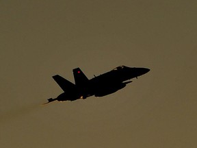 A Canadian CF-18 jet .