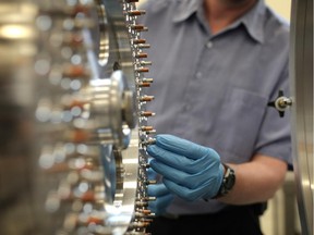 A demonstration of the newly acquired Accelerator Mass Spectrometer at the University of Ottawa's Advanced Research Complex on September 30, 2014 during the official opening.
