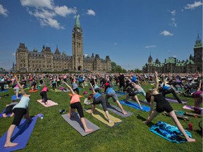 Yoga on Parliament Hill, May 21, 2014.