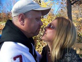 Alain Seguin, who was killed in car, is shown with his fiancée, Lise Fournier.