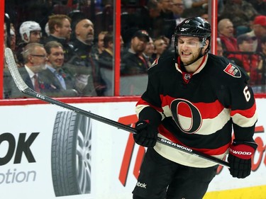 Bobby Ryan of the Ottawa Senators reacts after not scoring in the shootout.