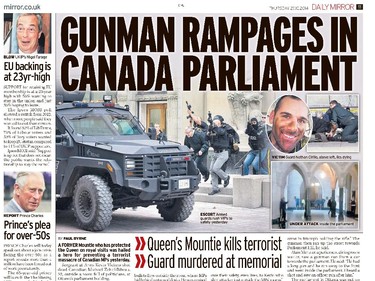 British media coverage with Ottawa Citizen photos
Daily Mirror