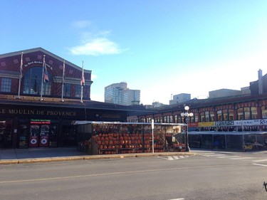 The usually bustling Byward farmers market is deserted October 22, 2014 along with the rest of downtown Ottawa after a gunman shot and killed a soldier at Canada's National War Memorial before apparently opening fire inside Parliament.  Police later confirmed t suspected attacker had been shot dead.