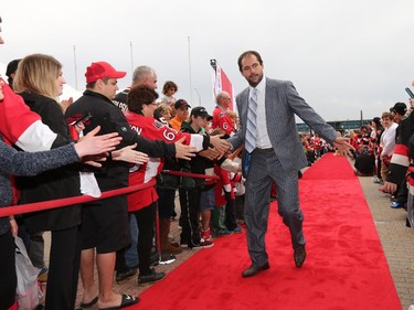 Chris Phillips walks the red carpet.