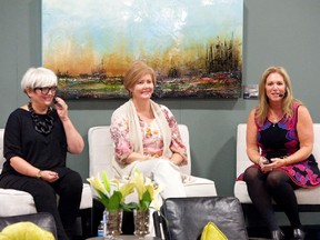Design experts Lynne Spence, left, Cobi Ladner, centre, and Mary Taggart take part in a panel discussion at the fall Home & Design Show in Ottawa in September.
