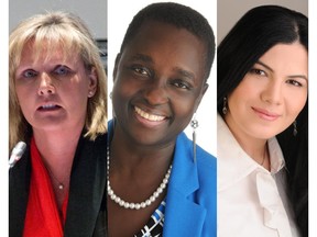 Diane Deans, Lilly Obina  and Rodaina Chahrour are three of the candidates in Gloucester-Southgate ward.