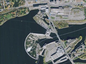 Aerial photo of Domtar Ottawa-Gatineau site, present day.