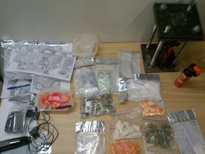 Police seized drugs and paraphernalia in a bust Wednesday.