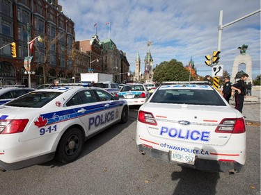 Elgin Street is locked down as police respond to an apparent terrorist attack in Ottawa.