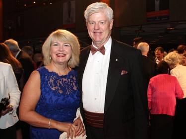 Former Liberal cabinet minister John Manley, now president and CEO of the Canadian Council of Chief Executives, with his wife, Judith, on the red carpet for the 18th annual NAC Gala held Thursday, Oct. 2, 2014.