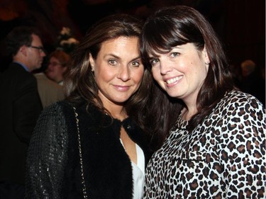 From left, Robin Mirsky and Heidi Bonnell, both with Rogers Communications, at the Ottawa film premiere of Elephant Song, held at the National Arts Centre on Monday, Sept. 29, 2014.