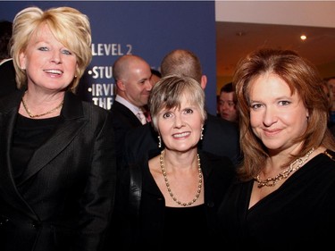 From left, Sheefra Brisbin with Diane Dupuis and Deneen Perrin from sponsor Fairmont Cha‚teau Laurier at the Hope Live charity gala for Fertile Future, held Monday, Oct. 27, 2014, at the GCTC.