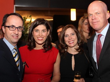 From left, Steven Hogue with Kim Furlong from sponsor Amgen, Elizabeth Peace and Phil von Finckenstein at the Hope Live charity gala held at the GCTC on Monday, Oct. 27, 2014.