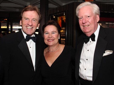 From left, University of Ottawa president Allan Rock with lawyers Hilary McCormack and Greg Kane at the National Arts Centre on Thursday, Oct. 2, 2014, for the 18th annual NAC Gala.
