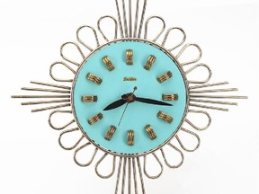 From-    Murray- Anita -ott- To-      Photo -ott- Subject- homes Sent-    Wednesday- October 22- 2014 8-08 AM  story- 1025 home calendar  Caption This funky wall clock is one of the finds at the Ottawa Antique Show Oct. 25 - 26.  Ottawa Citizen Photo Email