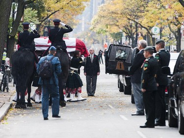 The casket of Cpl. Nathan Cirillo is placed in a hearse at Christ's Church Cathedral.