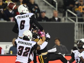 Redblacks' Antoine Pruneau had nine tackles and a sack against Hamilton when they last played two weeks ago in the Steel City.