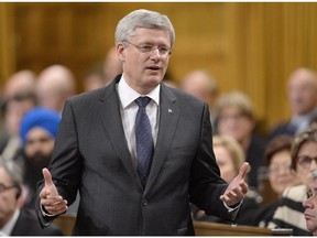 Prime Minister Stephen Harper's government introduced the budget bill Thursday.