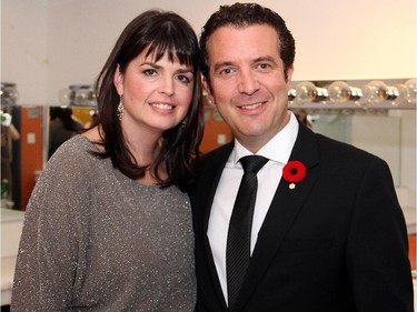 Heidi Bonnell, founder and chair of the Hope Live gala for Fertile Future, at the GCTC on Monday, Oct. 27, 2014, with close friend and host Rick Mercer.
