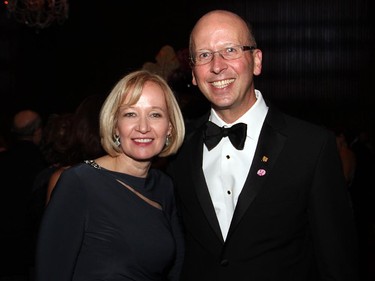 Honorary chair Laureen Harper with Victor Dodig, president and CEO of presenting sponsor CIBC, at the 18th annual NAC Gala held Thursday, Oct. 2, 2014, at the National Arts Centre.