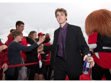 Kyle Turris is greeted on the red carpet.