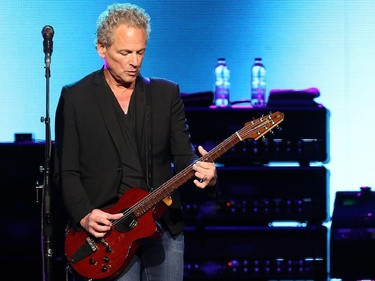 Lindsey Buckingham of Fleetwood Mac performs during the On With the Show Tour 2014 at Canadian Tire Centre in Ottawa on October 26, 2014.