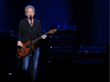 Lindsey Buckingham of Fleetwood Mac performs during the On With the Show Tour 2014 at Canadian Tire Centre in Ottawa on October 26, 2014.