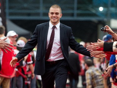 Mark Borowiecki is greeted on the red carpet.