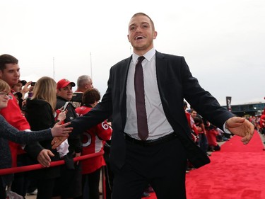 Mark Borowiecki is greeted on the red carpet.