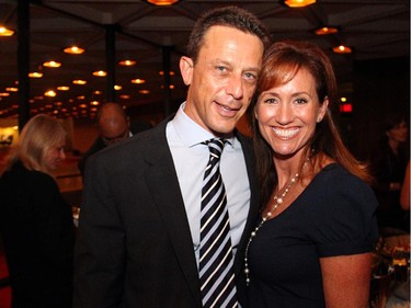 Mark Cuhaci with his wife, Carrie, at Upstream Ottawa's Youth Matters Gala held at the National Arts Centre on Thursday, Oct. 16, 2014.