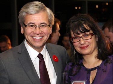 Michael Allen, president and CEO of United Way Ottawa, with Julie Vaillancourt