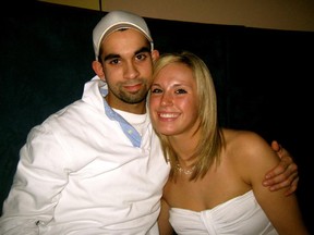 Michael Swan and longtime girlfriend Kaitlyn Scott in November 2009, three months before Swan was shot and killed during a drug robbery.