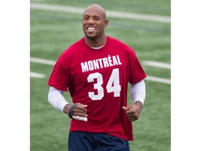 MONTREAL, QUE: JULY 24, 2013 -- Montreal Alouettes linebacker Kyries Hebert says he had the time of his life when he last played for Ottawa — with the Renegades.